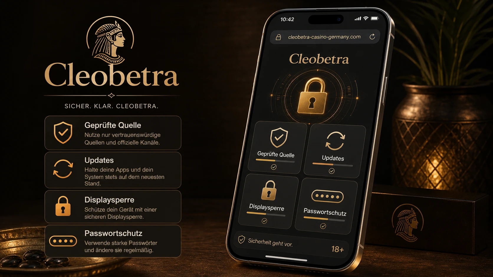 Sicherheit der Cleobetra Application
