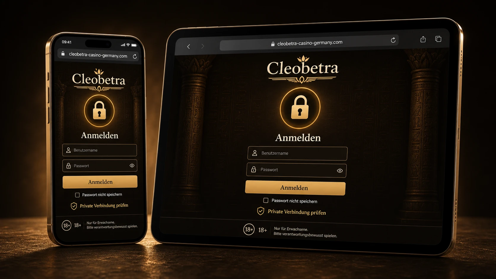 Cleobetra einloggen auf Smartphone und Tablet