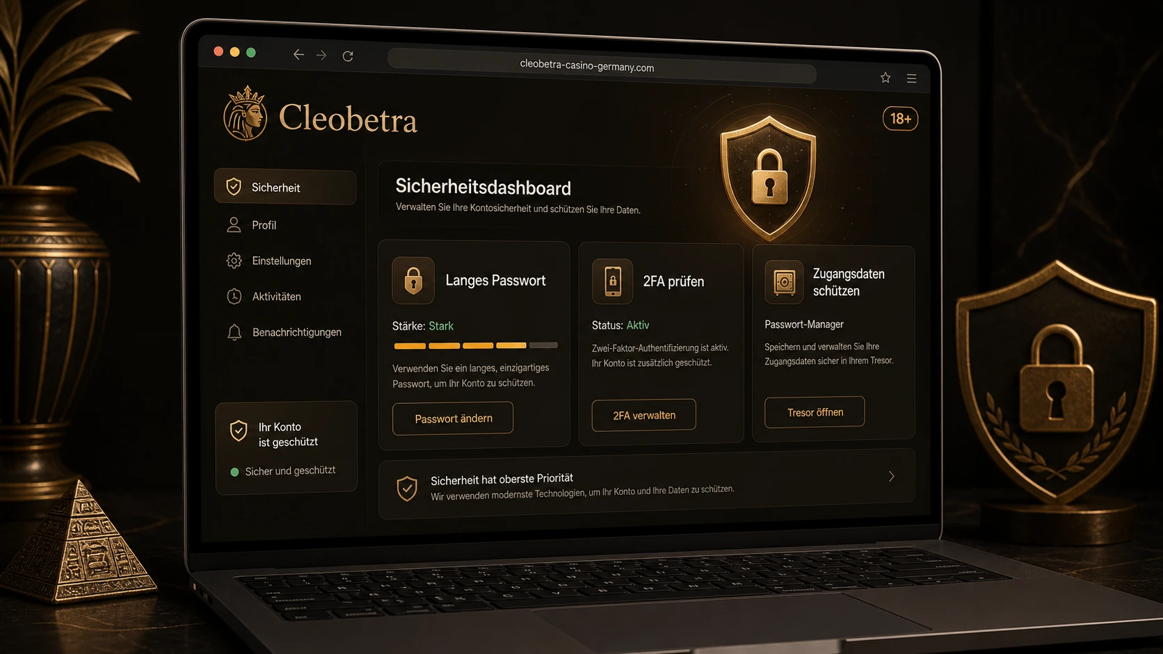 Sicherheit des Cleobetra Kontos